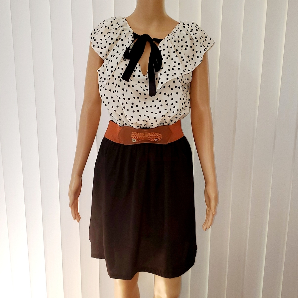 Ivory and black polka dot dress - Picture 6 of 6